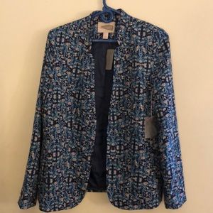 Navy and flowered blazer